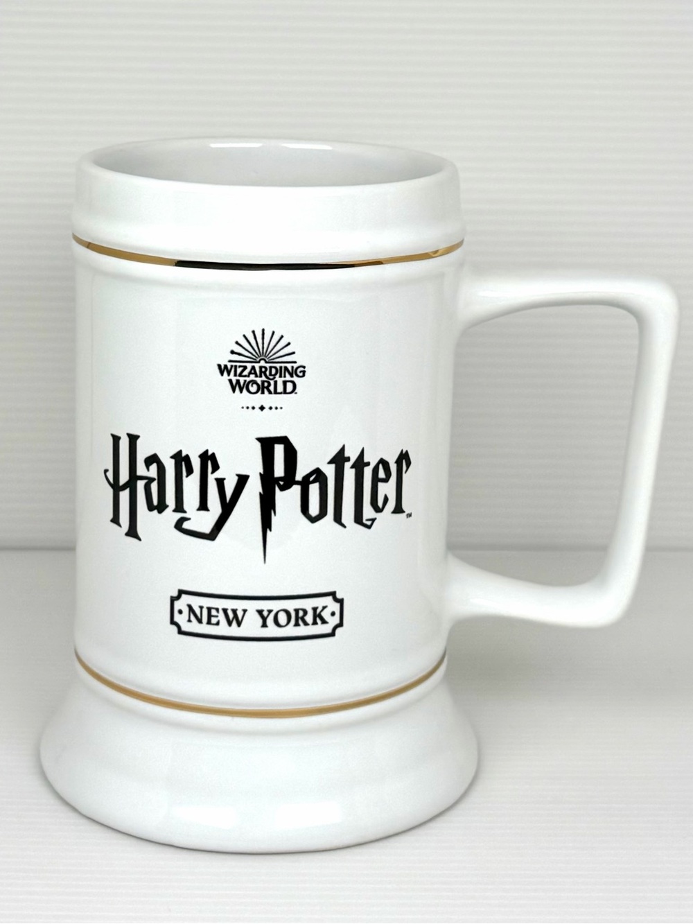 Harry Potter New York Exclusive White Ceramic Stein Mug NWT